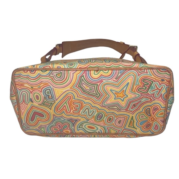 Vintage Dooney & Bourke Tan/Rainbow Hobo Shoulder Bag - Picture 5 of 17